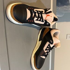 Jordan Kids' Black, Cream and Gold Low-Top Sneakers